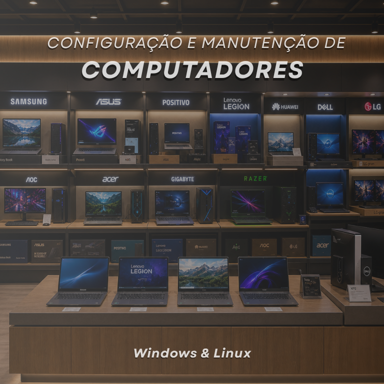 Configuração e manutenção de computadores Windows & Linux
